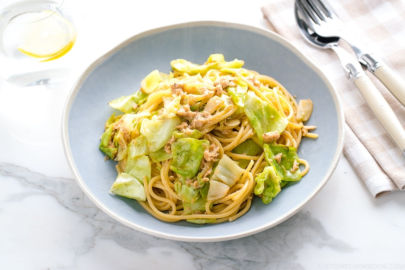 Miso Butter Pasta with Tuna and Cabbage — osselect